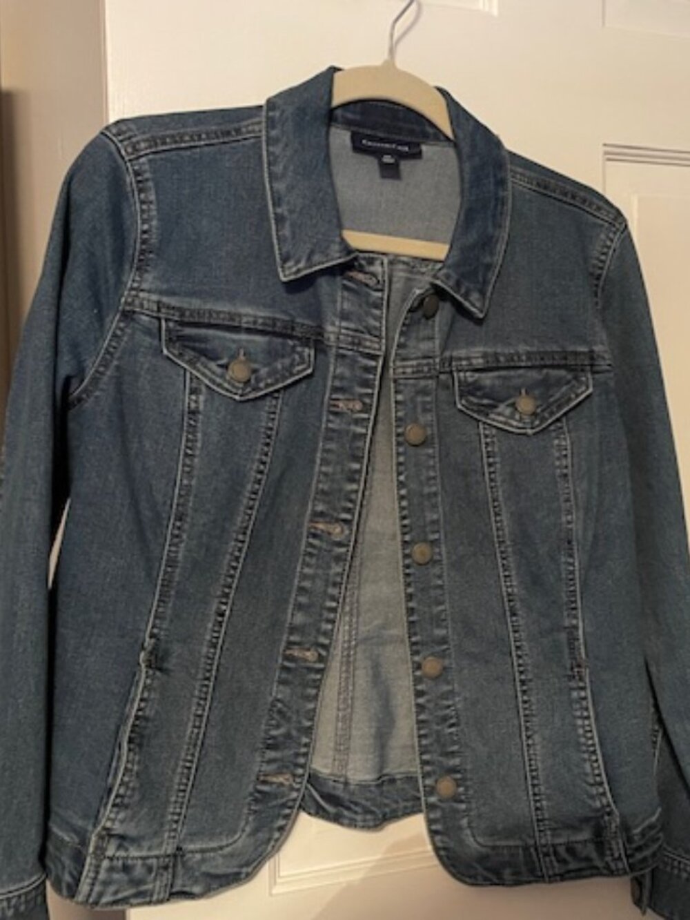 Charter Club PM Womens' Denim Button Jacket